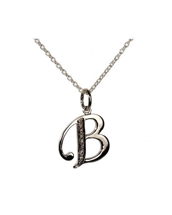 Buy Dazzling Initial: Diamond Alphabet B Pendant